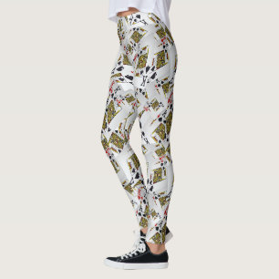 Leggings "Couche royale : Une pile de cartes de poker des r