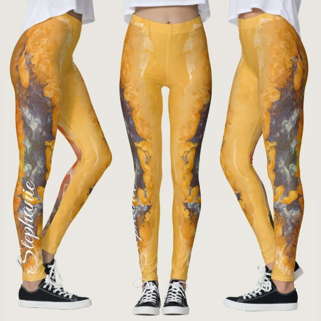 Leggings Coucher de soleil Abstrait 0612 (Créateur téléchargé)