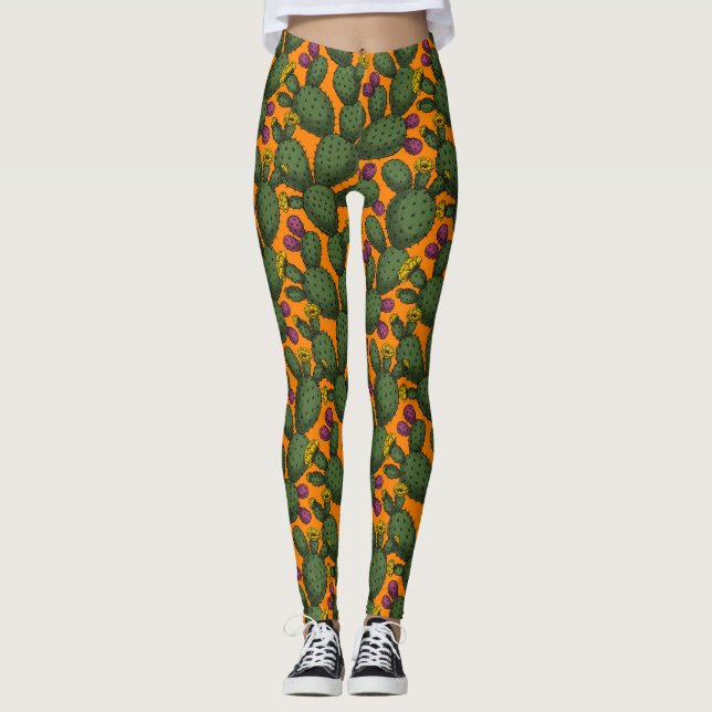 Leggings coucher de soleil du désert (Devant)