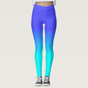 Leggings Couleur au néon bleue et lumineuse au néon F
