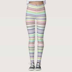Leggings Couleur d'aquarelle de conception à bandes multipl