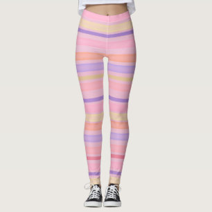 Leggings Couleur d'aquarelle de conception à bandes multipl