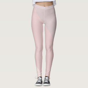 Leggings Couleur en pastel de modèle crème pourpre rose