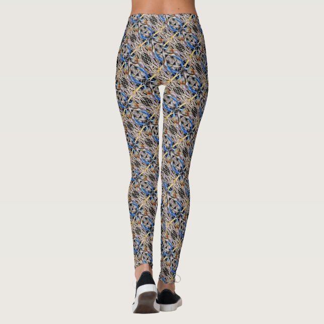Leggings couleur Motif Abstrait (Dos)