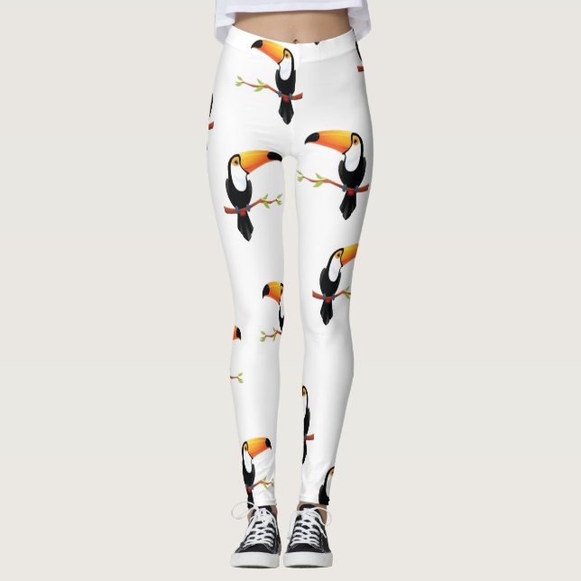 Leggings Couleur noire de Toucan Swainson (Devant)
