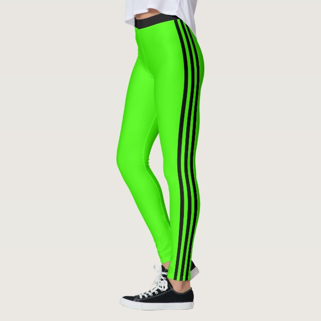 Leggings Couleur personnalisée de la bande latérale du ruba (Gauche)