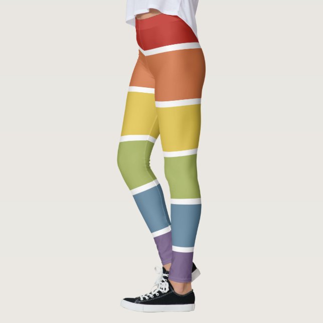 Leggings Couleur rétro Muet LGBT Arc-en-ciel (Gauche)