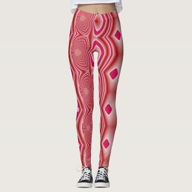 Leggings Couleur rouge moderne tendance "Ratti_Creative_Art (Devant)