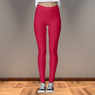 Leggings Couleur solide crème Crimson