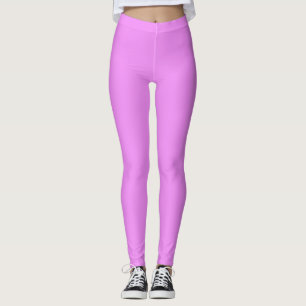 Leggings Couleur solide mauve et rose pâle