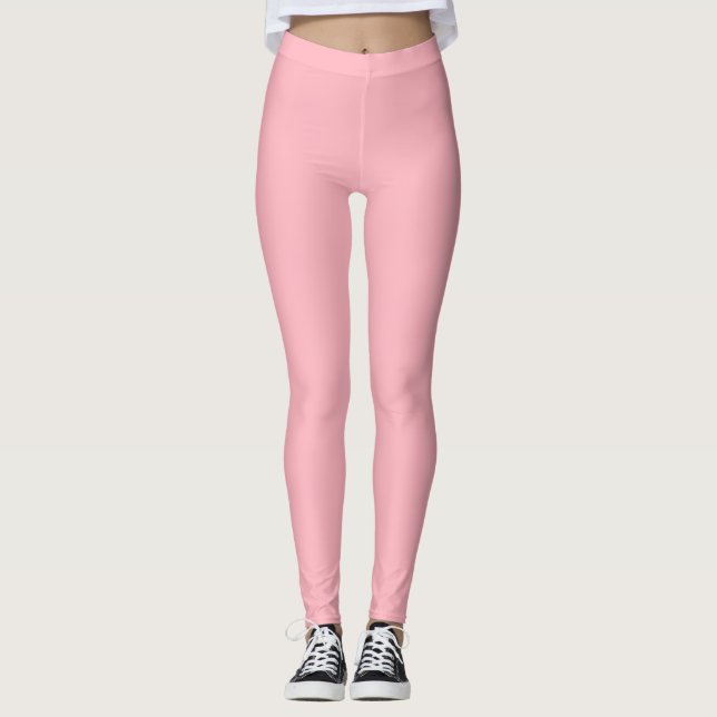 Leggings Couleur solide rose clair (Devant)