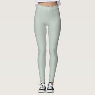 Leggings Couleur solide verte en verre de mer