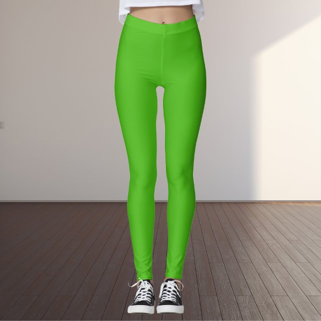 Leggings Couleur solide verte Kelly (Créateur téléchargé)