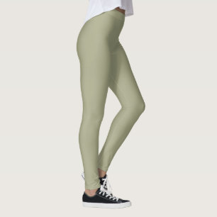 Leggings Couleur solide verte naturelle Sage