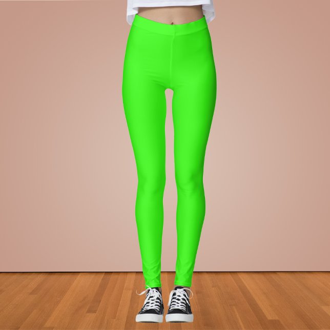 Leggings Couleur solide verte néon (Créateur téléchargé)