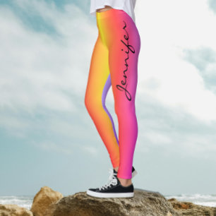 Leggings Couleur tendance moderne girly rose dégradé sport