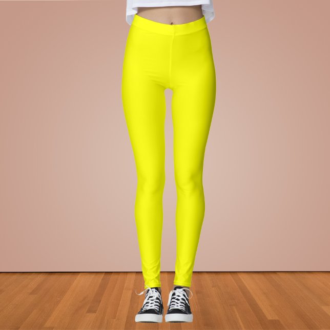 Leggings Couleur uni jaune néon (Créateur téléchargé)
