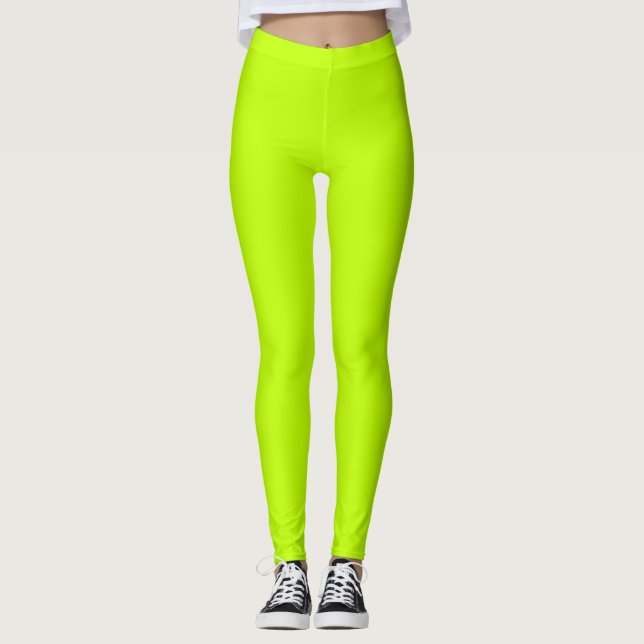 Leggings couleur unie vert chaux amer (Devant)