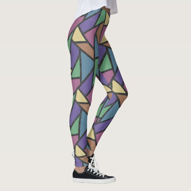 Leggings Couleurs arc-en-ciel en mosaïque motif (Droite)