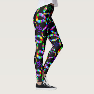 Leggings Couleurs arc-en-ciel psychédéliques serpent