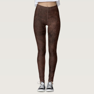 Leggings Couleurs brun dégradé pierre marbre imprimé chocol