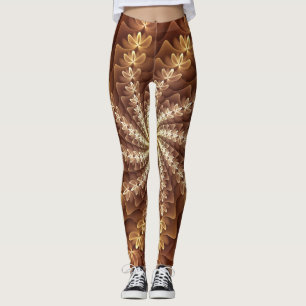 Leggings Couleurs chaudes, Trippy Moderne Motif d'art fract
