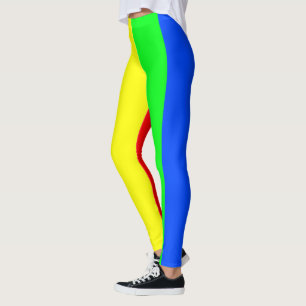 Leggings Couleurs d'arc-en-ciel, rayures renversantes