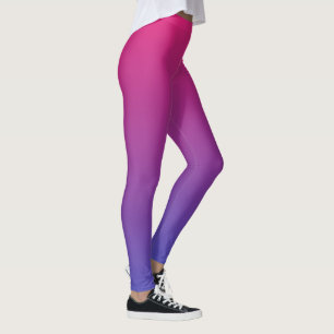 Leggings Couleurs de dégradé rose et violet