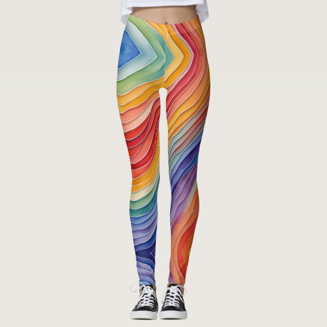 Leggings Couleurs de l'arc-en-ciel (Devant)