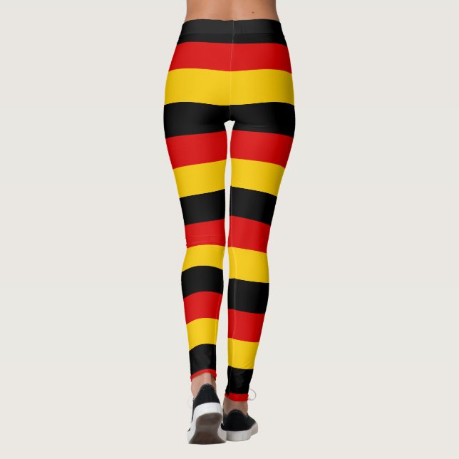 Leggings Couleurs du drapeau allemand Noir Rouge Or (Dos)
