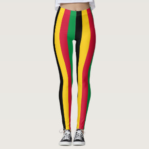 Leggings Couleurs du drapeau national de Vanuatu triées ver