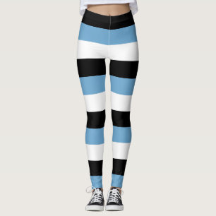Leggings Couleurs du drapeau national du Botswana Horizonta