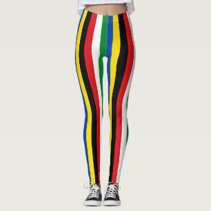 Leggings Couleurs du drapeau national du Sud-Soudan Vertica