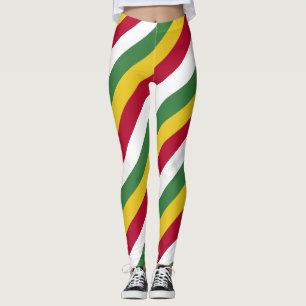 Leggings Couleurs du drapeau national du Suriname diagonale