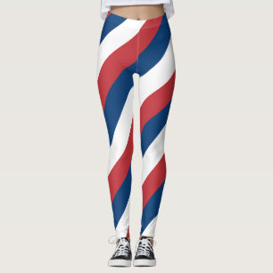 Leggings Couleurs du drapeau national serbe diagonales trié
