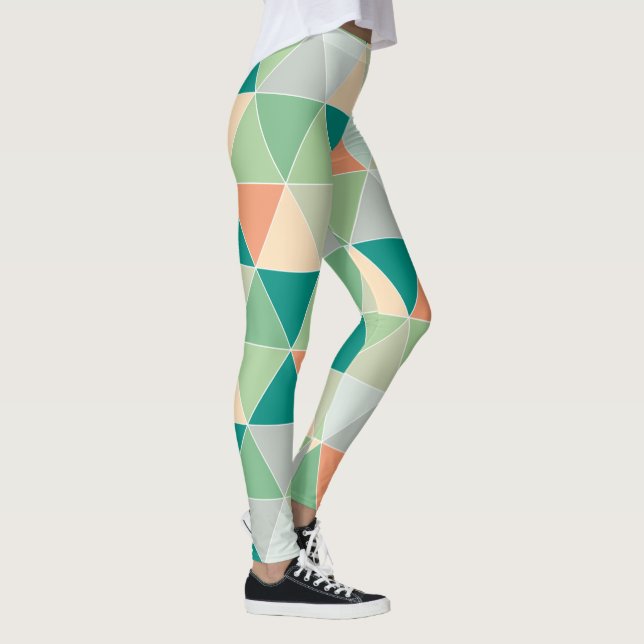 Leggings Couleurs géométriques/triangles/néon PixDezines (Droite)