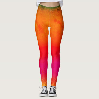 Leggings Couleurs lumineuses texturisées sur des guêtres