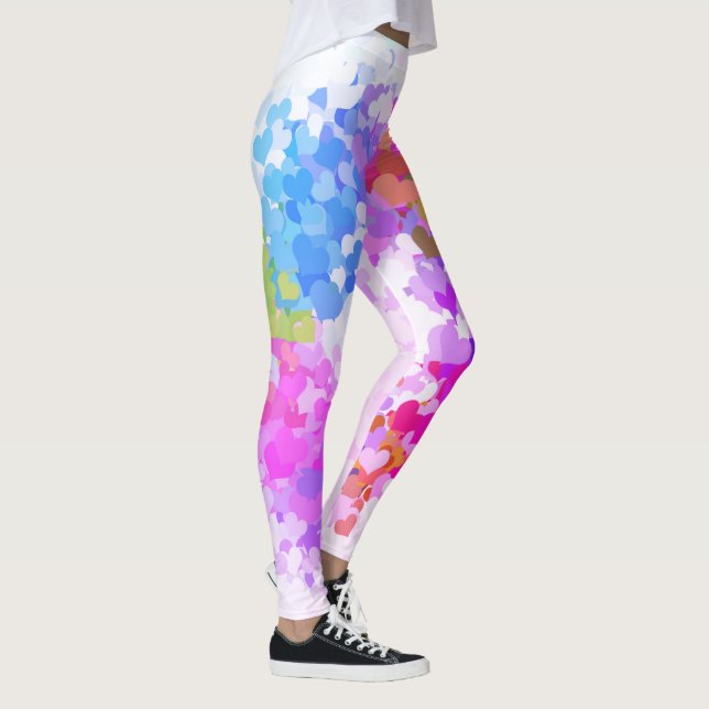 Leggings Couleurs Modèles sur mesure rose rouge bleu jaune  (Droite)