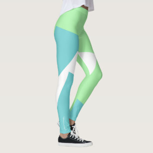 Leggings Couleurs pastel focalisées Jambes vert turquoise