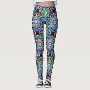 Leggings Couleurs psychédéliques Universe Mandala