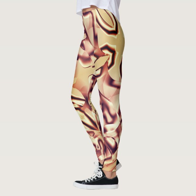 Leggings Couleurs rouges ou bordeaux, beige (Gauche)