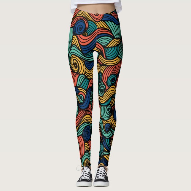 Leggings Couleurs scintillantes - dynamisme pour votre mais (Devant)
