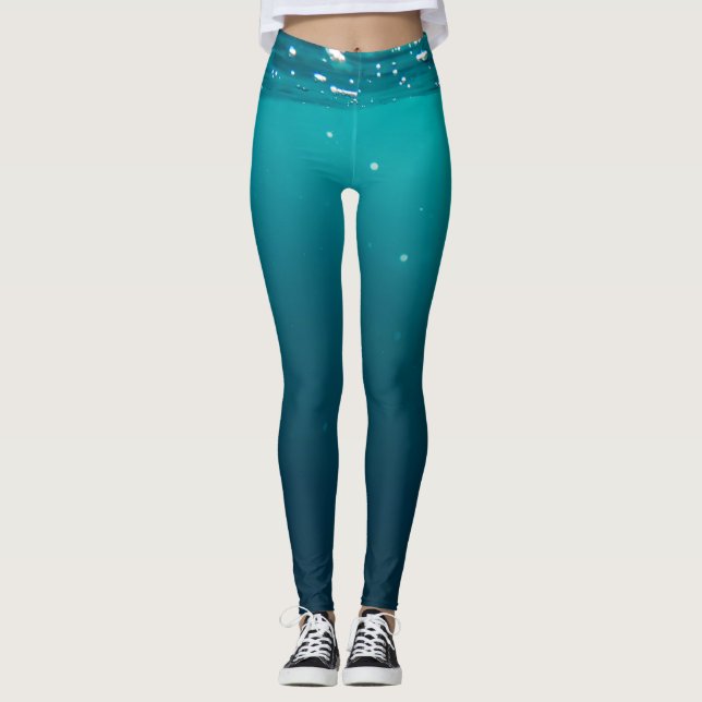 Leggings Couleurs sous-marines (Devant)
