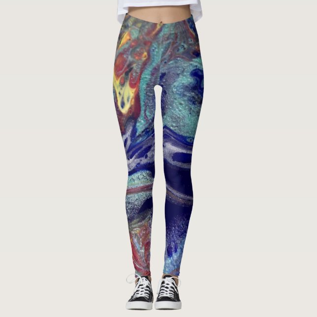Leggings Couleurs violettes de chaos (Devant)