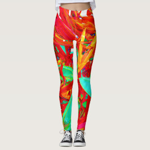 Leggings Couleurs vives Motif Abstrait