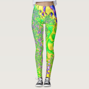 Leggings Couleurs vives Psychedelique Funky Trip de l'acide