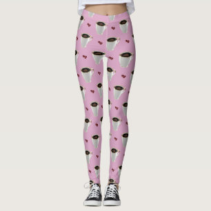 LEGGINGS COUPES DE CAFÉ ET LÉGUMES DE HARICOTS