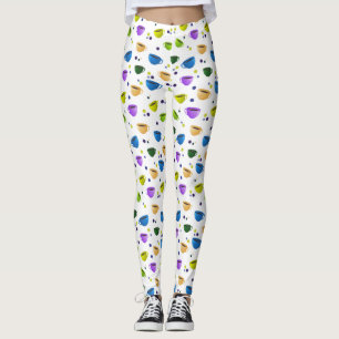 LEGGINGS COUPES DE CAFÉ & LÉGINES POIS