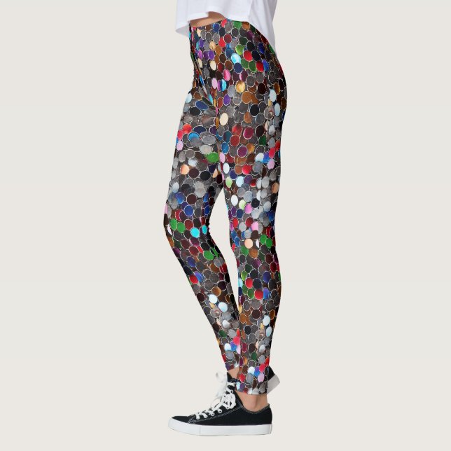 Leggings Coupures multicolores Burning Man (Gauche)