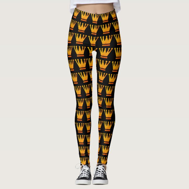 Leggings Couronne Leggages personnalisés Reine (Devant)